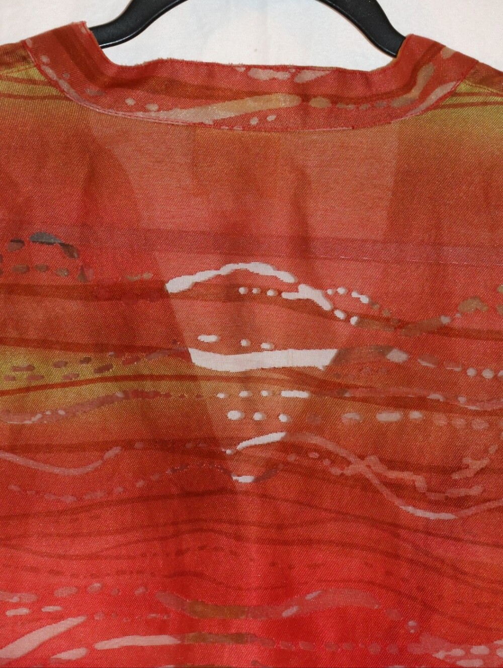 Ruby Rd. Earthy Sunset Gradient Patterned Button-Front Blouse. - Picture 10 of 14